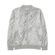Men's Gray Bomber Jacket with Brushstroke Texture Print